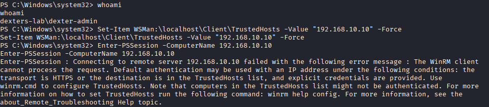 PowerShell as Dexter-Admin