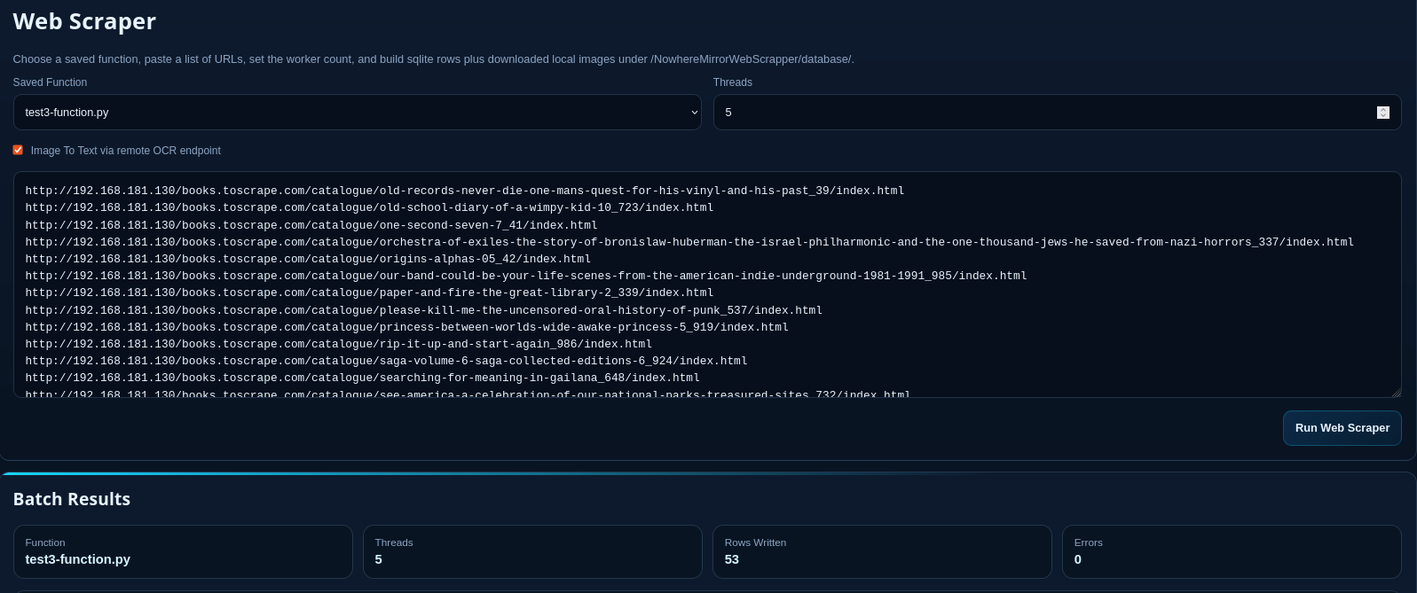 Distributed Scraper