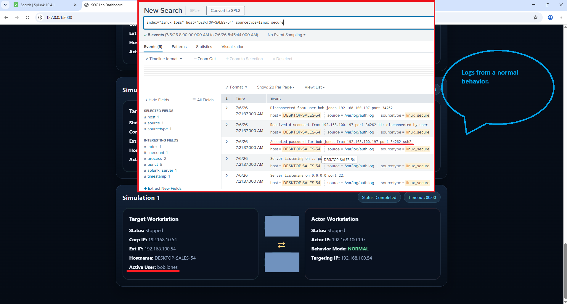 Splunk Detection Dashboard
